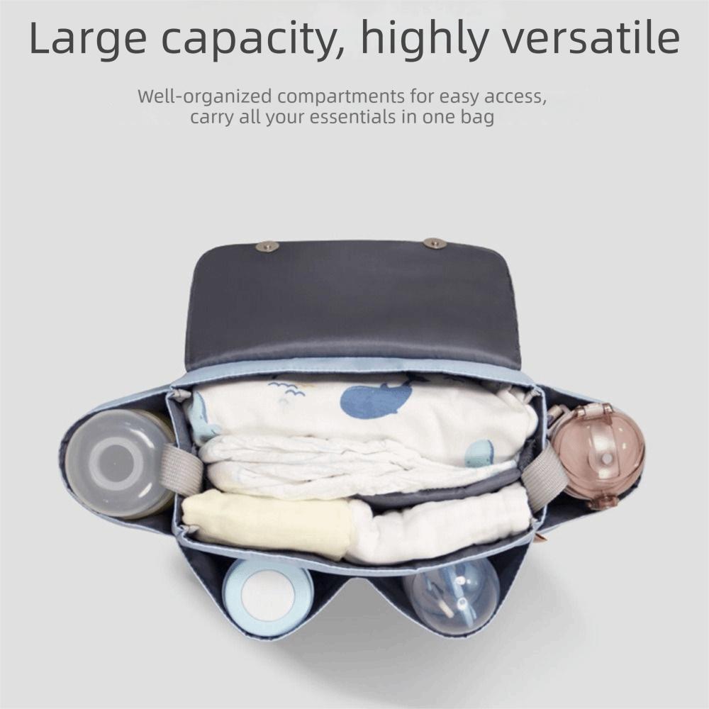 Большая вместительная сумка для хранения коляски, многофункциональная, с регулируемыми ремнями, подвесная сумка для детской коляски с держателем для бутылки
