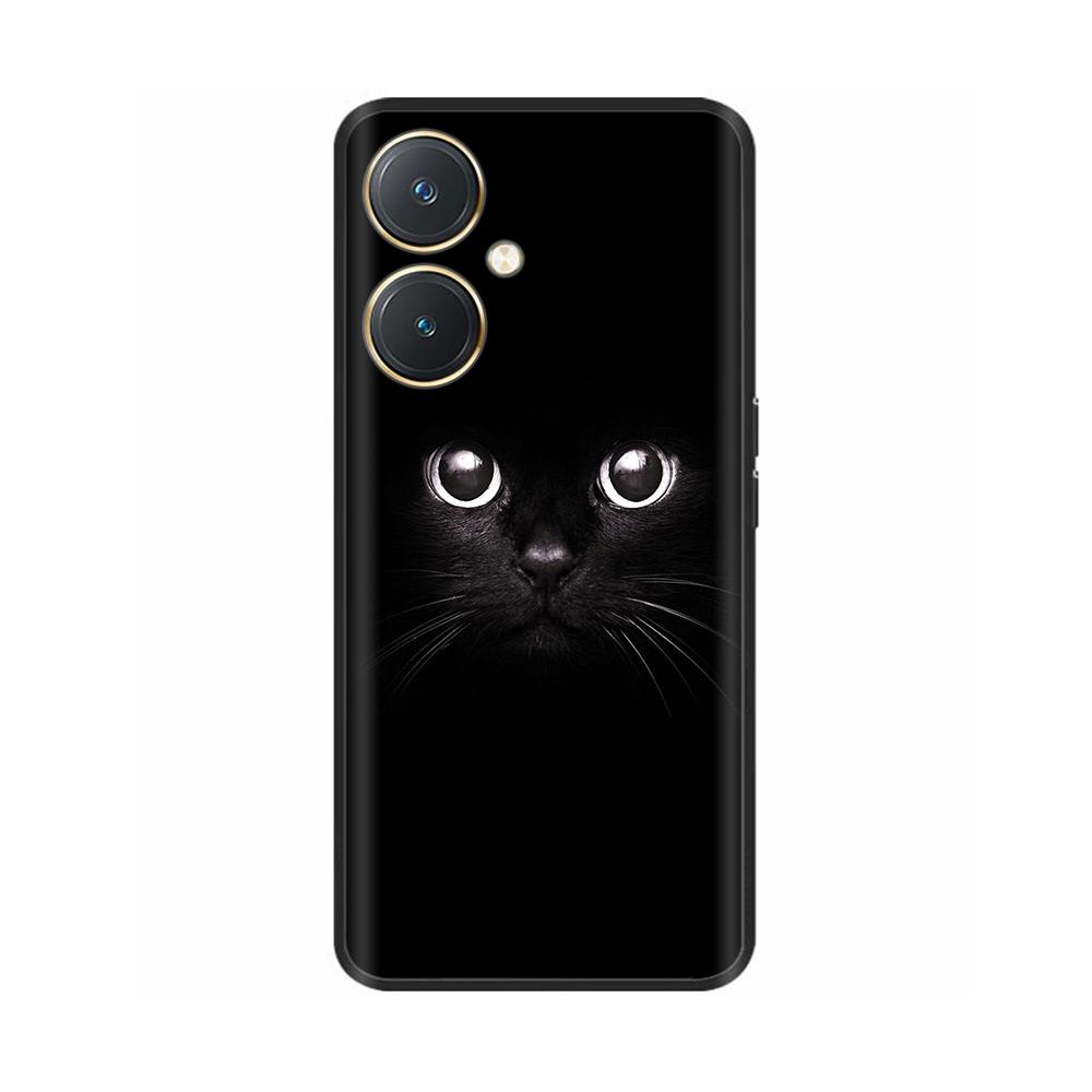 Чехол для Vivo Y27 Черный Чехол Череп Волк Силиконовый Мягкий Задние Чехлы Для Vivo Y27 5G Чехол для Телефона VivoY27 Y 27 2023 Защитный Чехол