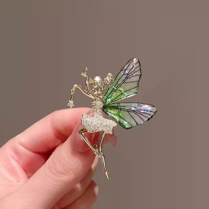 Легкая роскошная брошь-бабочка в виде феи, высококачественная женская антибликовая пряжка, аксессуары для корсажного костюма Niche Design