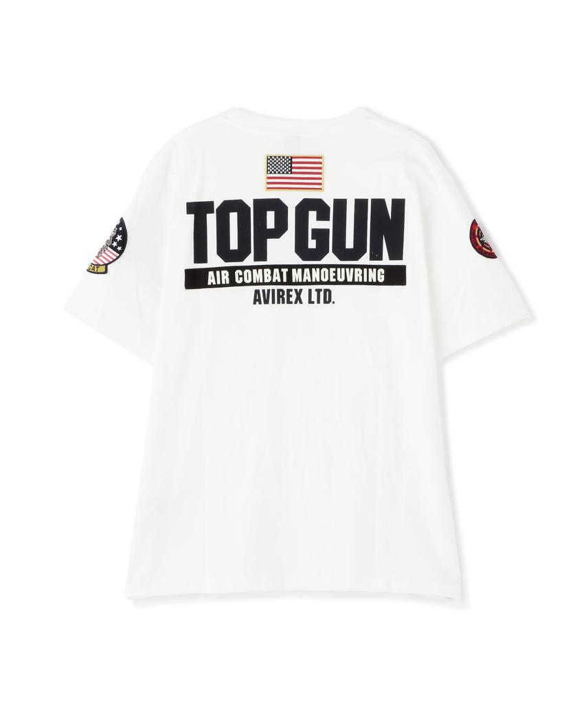 AVIREX ФУТБОЛКА С ПАТЧЕМ И ПРИНТОМ TOP GUN мужская 2XL 030 белая 783-3934013