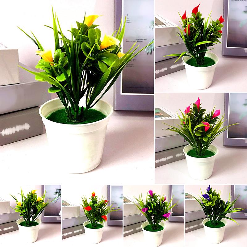Искусственное горшечное растение 5 шт. маленькие цветы каллы лилии украшение для дома и комнаты