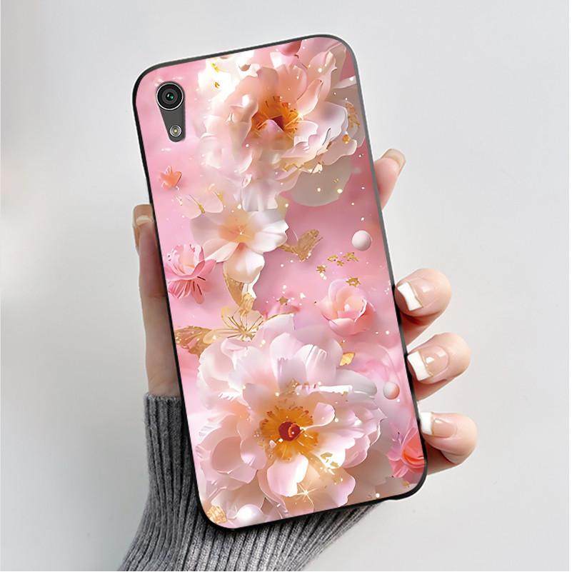 Case For Sony Xperia XA1 Back Cover G3121 G3112 G3125 G3116 G3123 Luxury Fashion Butterfly Flower Black Silicone Soft Phone Case
