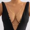 Simple Cross Breat Chest Bra Waist Belt Belly Chain Necklace for Women Beach Bikinis Sexy Sequin Pendant Nightclub Body Jewelry