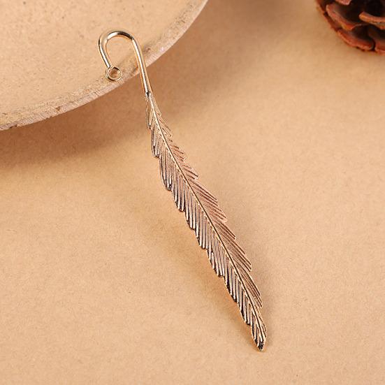 2Pcs Feather Bookmark Metal Book Mark Page Reading DIY Gifts Stationery for Home Study School Office