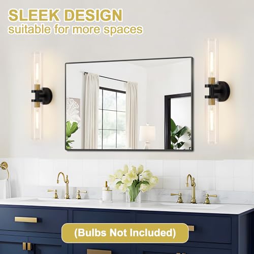 Gold transparent wall lamp set 22 inch simple modern wind E26 wall lamp