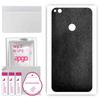 apgo Protective Skin Sticker for the Back Compatible with Huawei P8 Lite (2017), Wrap Film, Foil, Vinyl - Pattern Black Leather