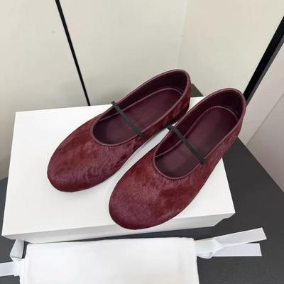 Французские ретро пушистые одинарные туфли женские весенние новые ветер ряд круглый носок плоские балетки Мэри Джейн