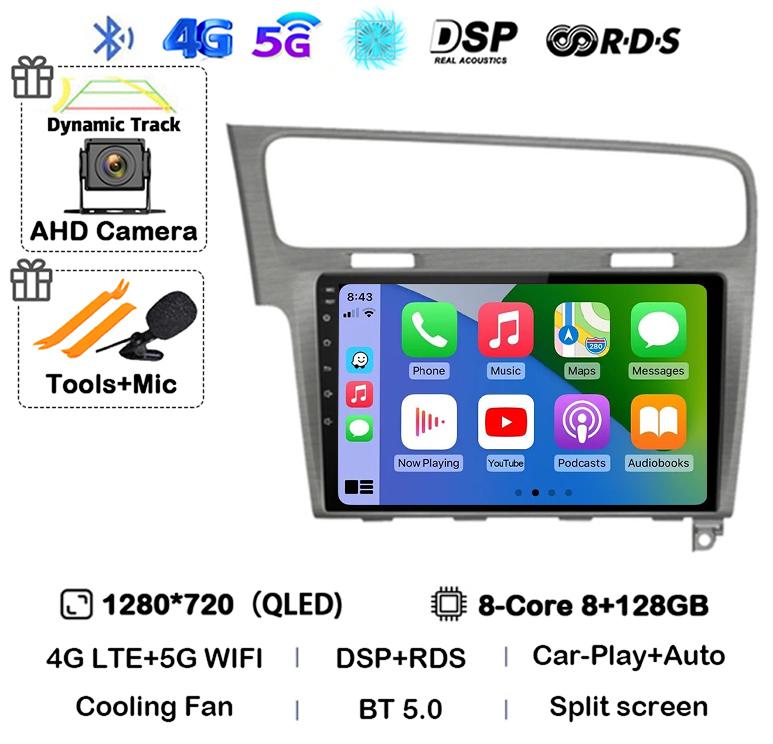 Android 14 WIFI+4G Auto For Volkswagen VW Golf 7 MK7 GTI 2011-2021 Car Radio Carplay HD Multimedia GPS Video Player Stereo 2din