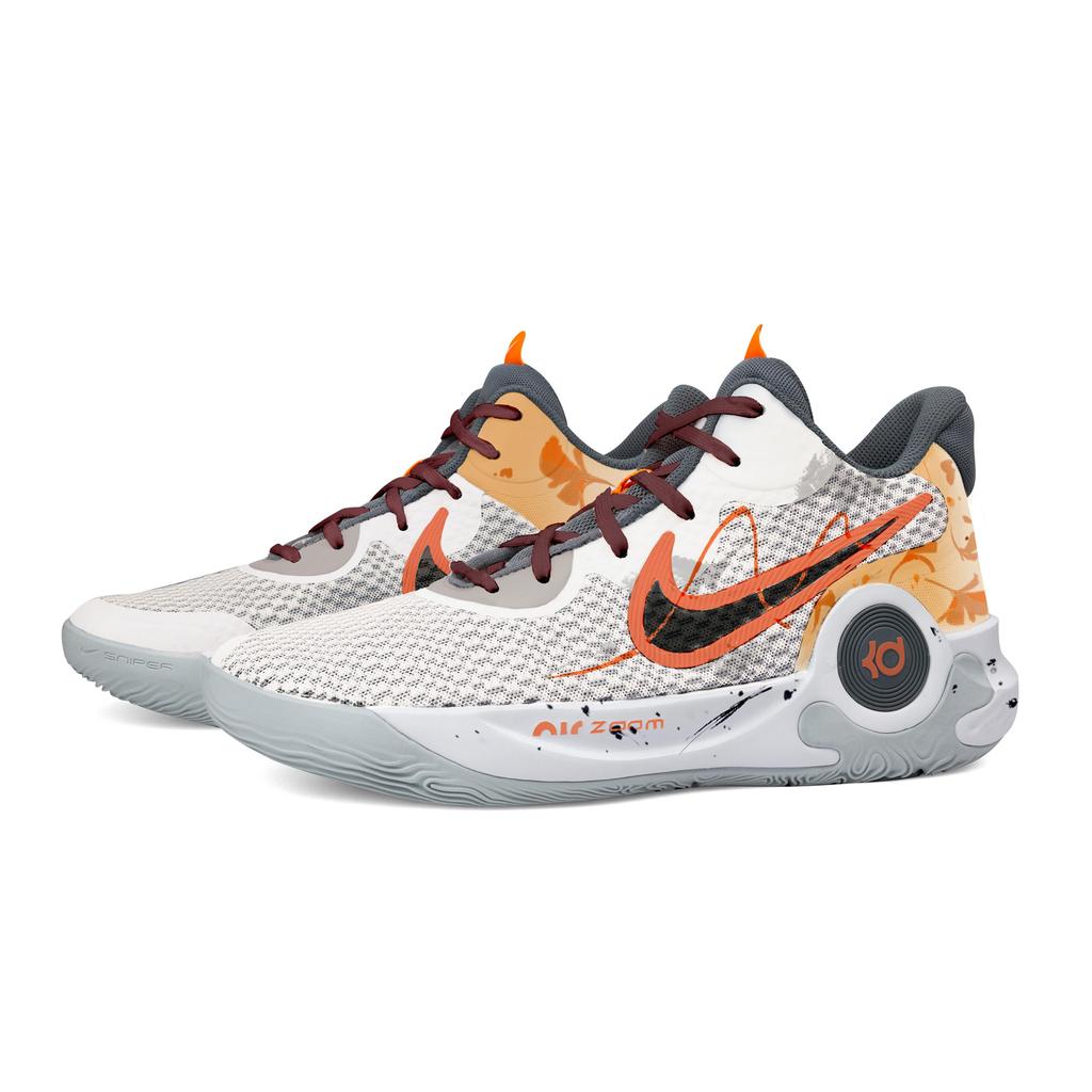 Nike KD Trey 5 IX Abrasion Resistant Low top Basketball Shoes Unisex Orange Red CW3402-011(Team529-)