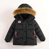 2-8 лет Осень Зима Мальчики Куртка Толстая Теплая Подкладка Плюшевая Съемный Капюшон Меховой Воротник Пальто для Детей Детская Верхняя Одежда