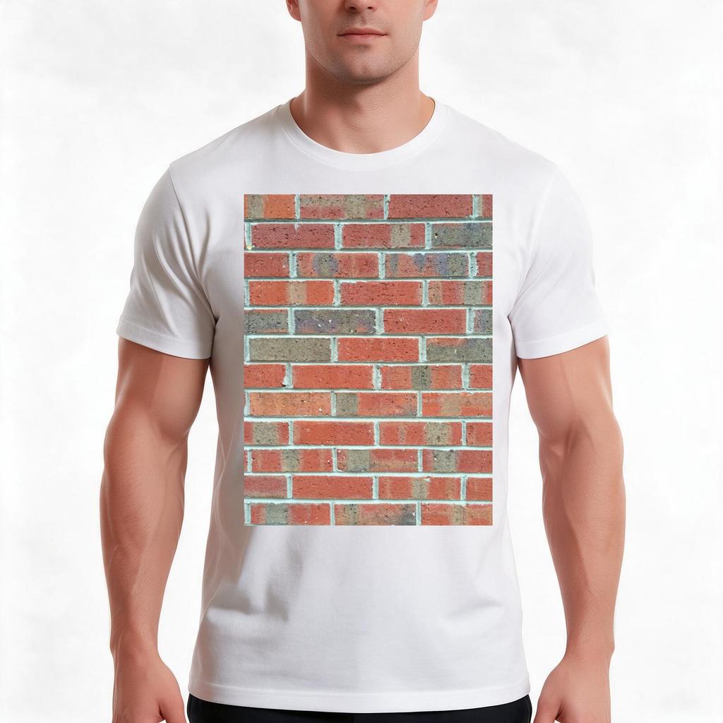 Bricks Tshirt Summer Casual Cotton Tee Oversized Streetwear Tops Vintage Graphic Print Loose Fit Short Sleeve 100 Cotton