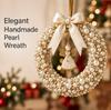 DIY Christmas Pearl Wreath Handmade Beaded Door Hanging Decoration Christmas Beaded Wreath - Angel Wreath