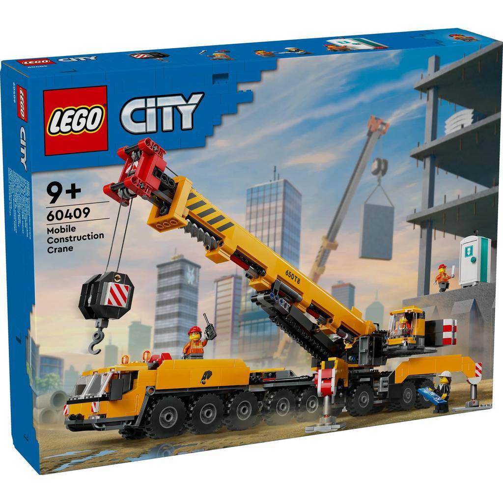 LEGO City Yellow Crane Truck Toy Present Birthday Block Christmas Boys Girls Children 9 Years Old 10 Years Old 11 Years Old Elementary School Student