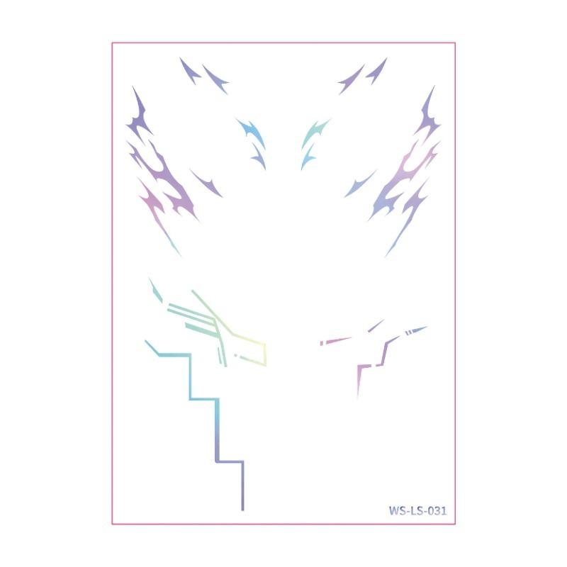 4 шт. Лазерная тату-наклейка Аниме кос Сценический макияж Наклейка на лицо