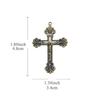 DIY Vintage Cross Pendant in Antique Brass or 18k Gold Plated, 4.8x3.4cm