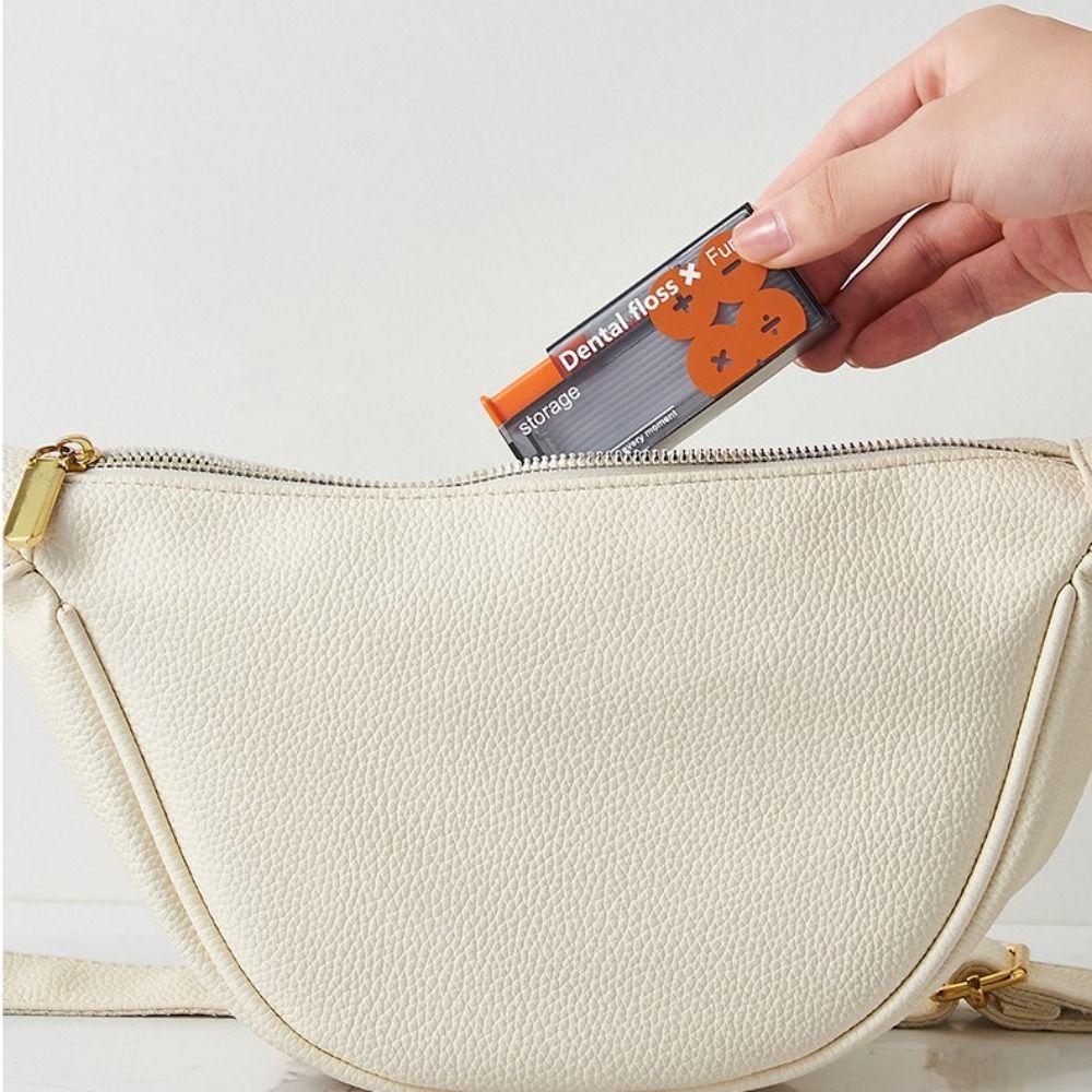 Automatic Dental Floss Storage Box Portable Flosses Dispenser Convenient Floss Pick Organizer Oral Hygiene Care For Traveling