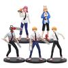 19CM Anime Chainsaw Man Denji Figure PVC Chainsaw Helmet Movable Power Makima Model Toy Boy Collection Ornaments Gifts