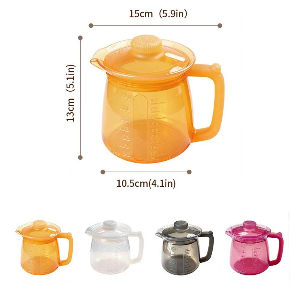 500ml Capacity Silicone Teapot Portable Ergonomic Handle Oil Dispenser Pouring Spout Leakproof Milk Jug Lemonade Making