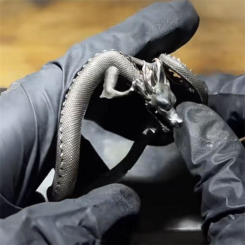 Браслет Ретро Личность Ниша Властный Высокий Смысл Зодиак Дракон Открывающийся Регулируемый Браслет