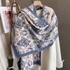 Gentle Lady Style Floral French Imitation Cashmere Scarf Female Winter Warm Scarf Shawl