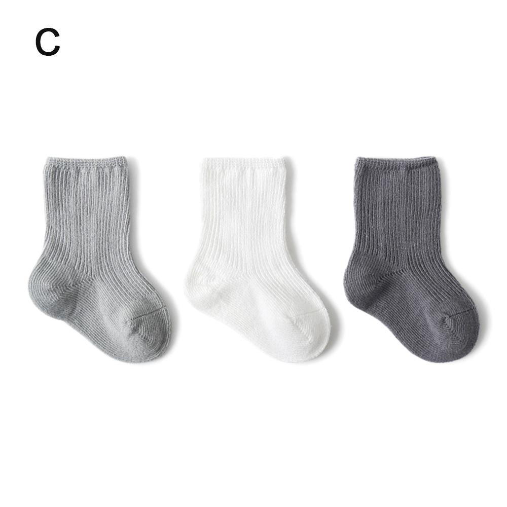 Новые хлопковые детские носки однотонные мягкие носки средней длины бесшовные носки для девочки мальчика