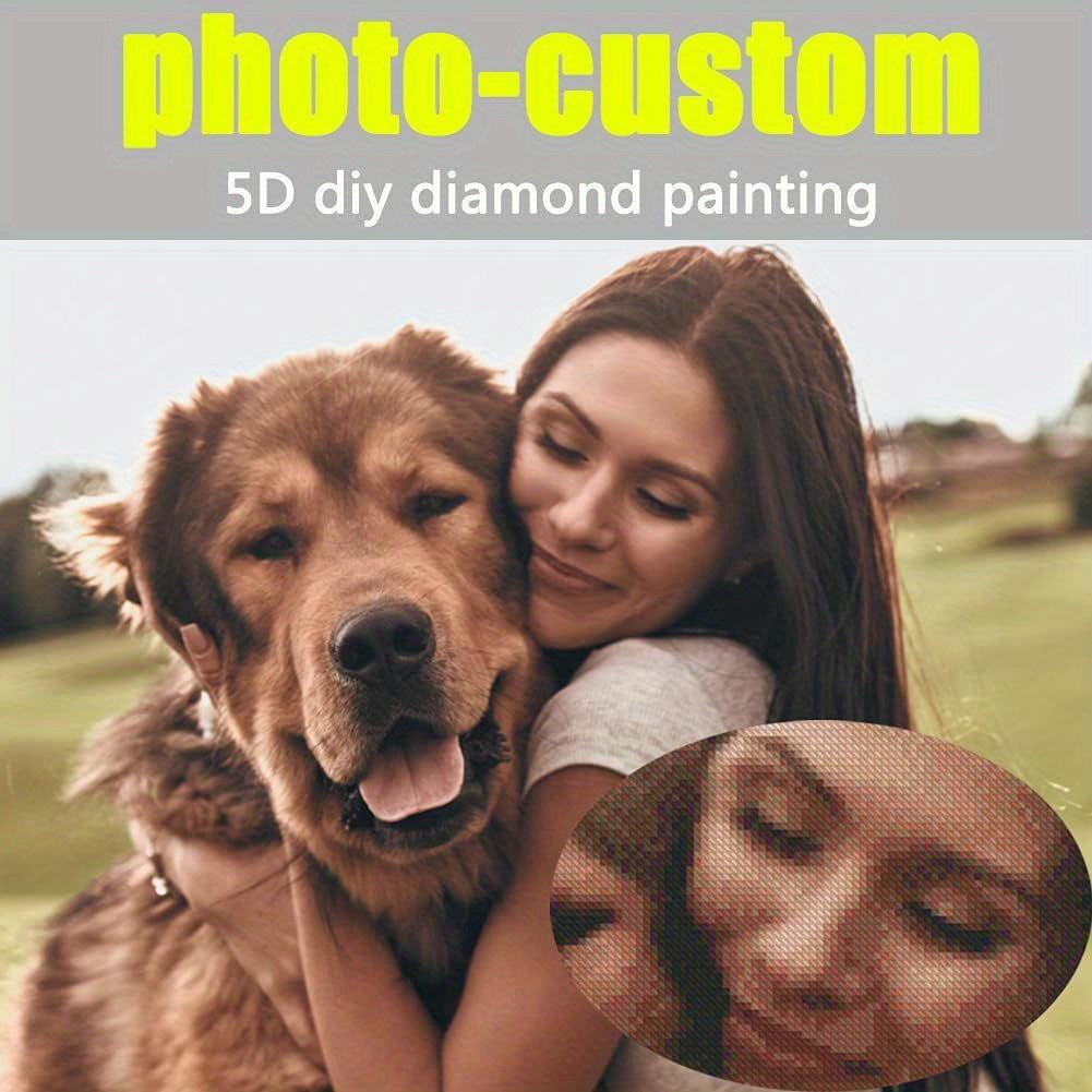 Фото на заказ 5d алмазная картина полная круглая вышивка крестом сделай сам алмазная семейная фотография и фотография питомца вышивка стразами