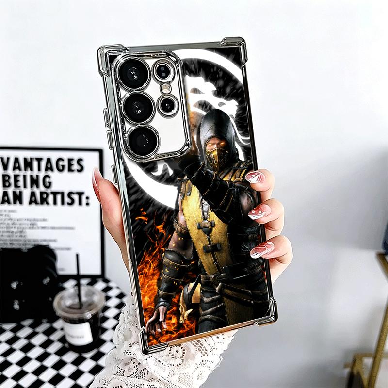 Mortal Kombat Game Plating Phone Case For Samsung Galaxy S24 S25 FE S26 Edge S23 Ultra S22 S21 Plus S20 Anti-Fall Airabag Cover