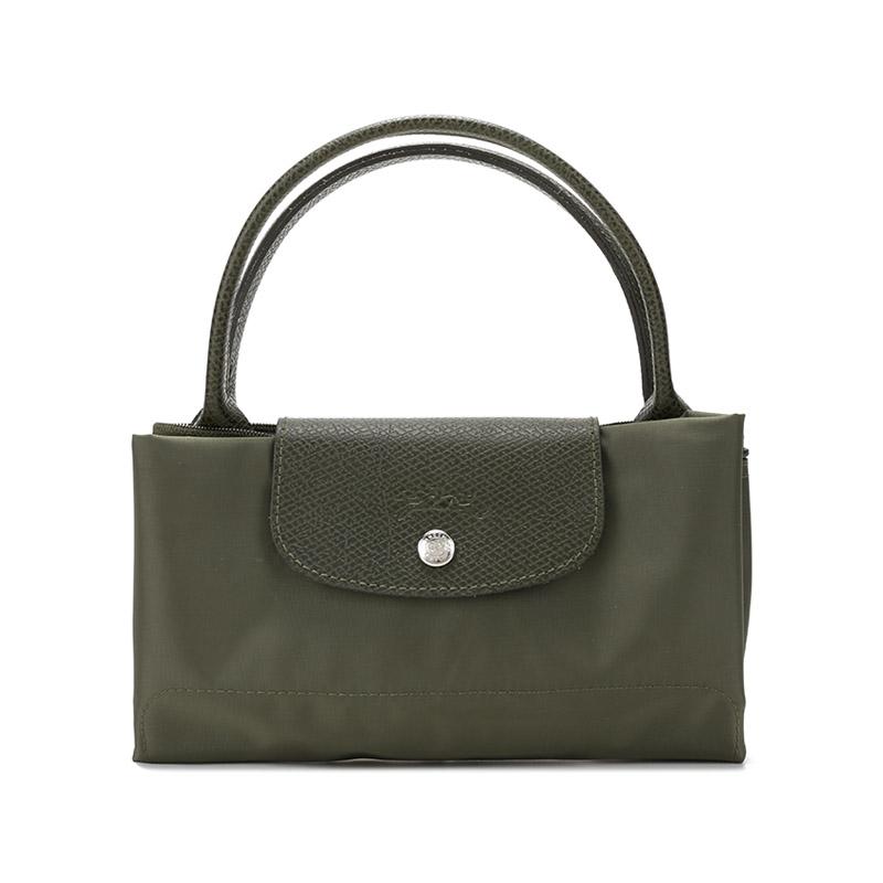 Longchamp Le Pliage Green 30 Сумка-тоут из переработанного материала с кожаной ручкой Женская сумка-тоут Лесной-Зеленый 1623919479