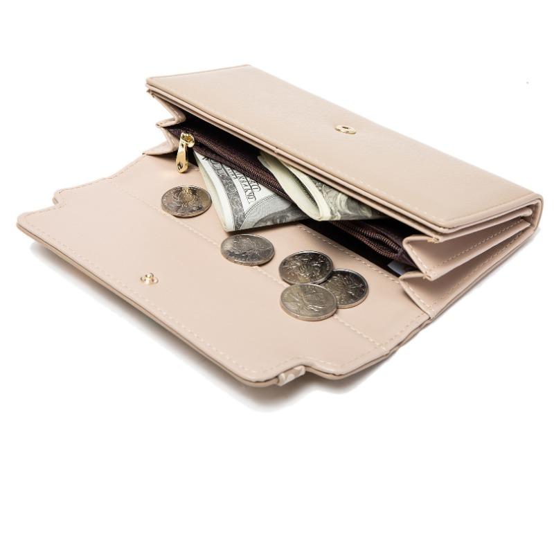 Кошелек из искусственной кожи с пряжкой и принтом, многофункциональная женская сумка