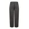 Spring Summer Women's Corduroy Straight Leg Pants, Solid Color Casual Versatile Long Trousers