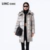 Jinyujie Women's Mid-length Loose Fit Puffer Down Jacket