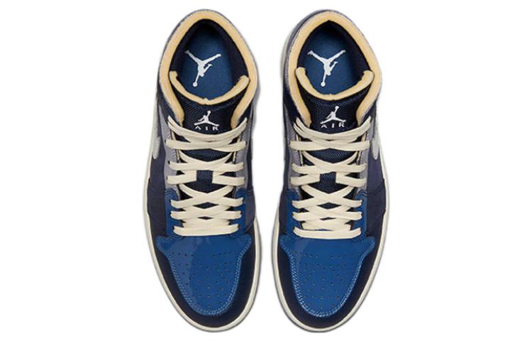 Jordan 1 Mid Se Craft Обсидиан Французский синий Пепельно-серый Белый DR8868-400