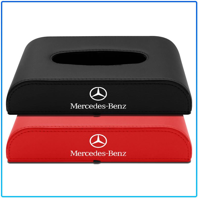 AABIG1 Car Tissue Box Holder Armrest Box Storage Case For Mercedes Benz W212 W211 W213 W203 W205 W204 A C E B R Class Car Accessories