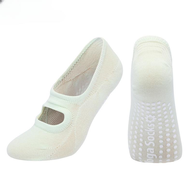 Силиконовые противоскользящие носки с открытой спиной для йоги европейского стандарта 35-42, женские профессиональные носки для пилатеса, домашние танцы, балет, тренажерный зал, фитнес, спортивные носки