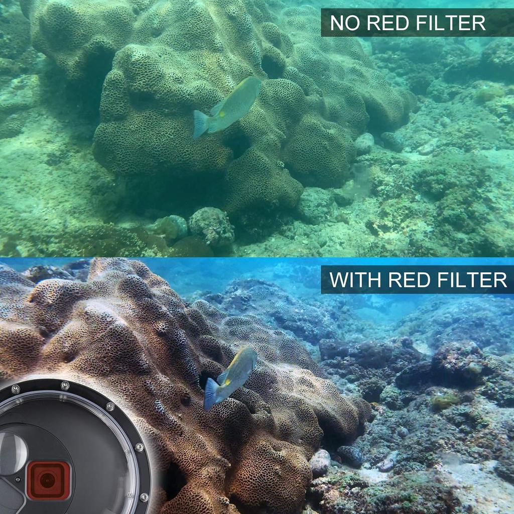 SOONSUN Купольный порт для GoPro Hero 9 10 11 12 13 Black Подводный купольный объектив с водонепроницаемым боксом Переключаемый красный 10-кратный макро Стандартный режим Встроенный