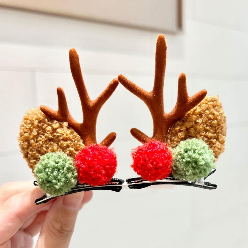2025 Милые заколки для волос в виде оленьих рогов - Праздничный рождественский головной убор и ювелирный аксессуар