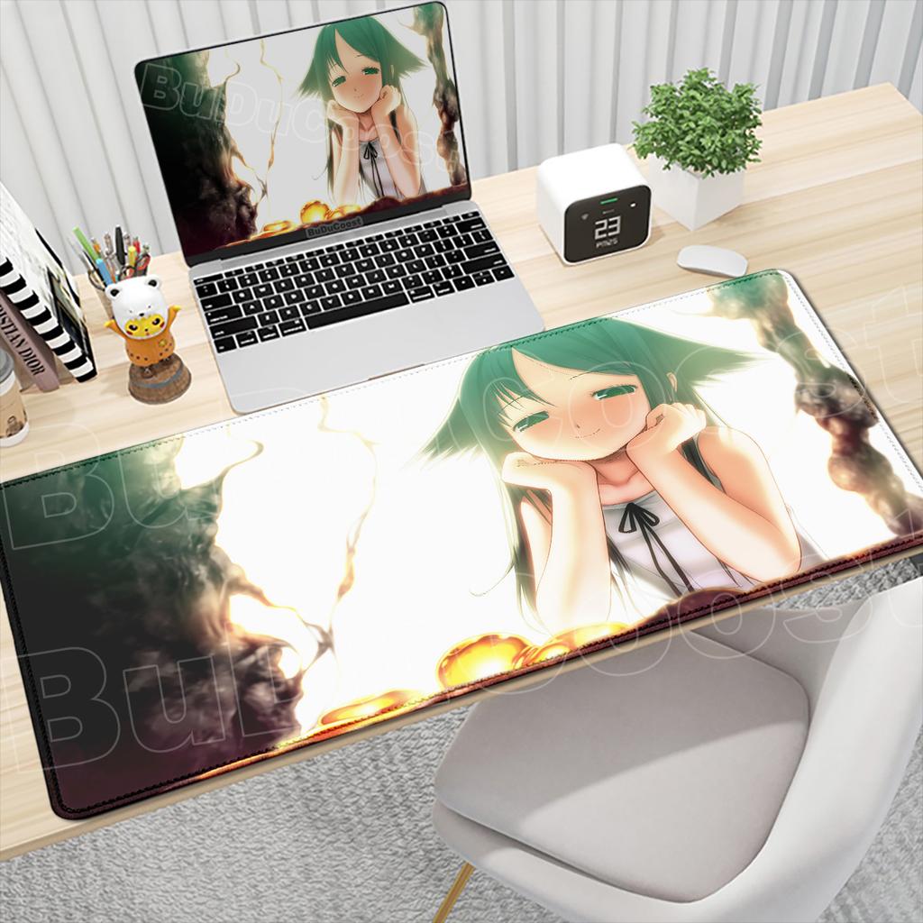 Коврик для компьютерного геймера S-Saya no Uta, нескользящий, Japan Anime, коврик для мыши, Kawaii Saya, коврик для клавиатуры ноутбука, 90x40 см, резиновые аксессуары для ПК
