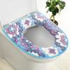 Водонепроницаемая универсальная бархатная подушка для унитаза с большим цветком, коралловая подушка на липучке, бытовое сиденье для унитаза