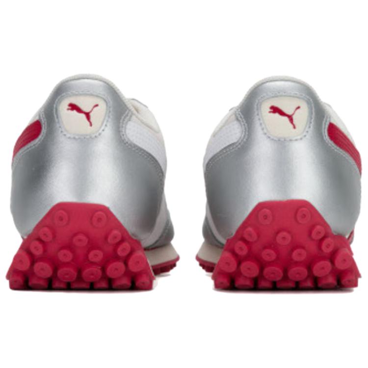 Puma Easy Rider Lightweight Comfortable Non-Slip Low-Top Casual Running Shoes Unisex Sneakers Silver White Red 400829-01