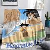 Фланелевое одеяло с принтом персонажей Dragon Ball, Высококачественное, Удобное для всех сезонов, Декор для дома, Тепло и уют, Идеально для рождественских подарков