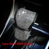Crystal Car Handbrake Cover Auto Gear Shifter Set Rhinestones Seat Belt Cover Styling Diamond Interior Accessories For Girls