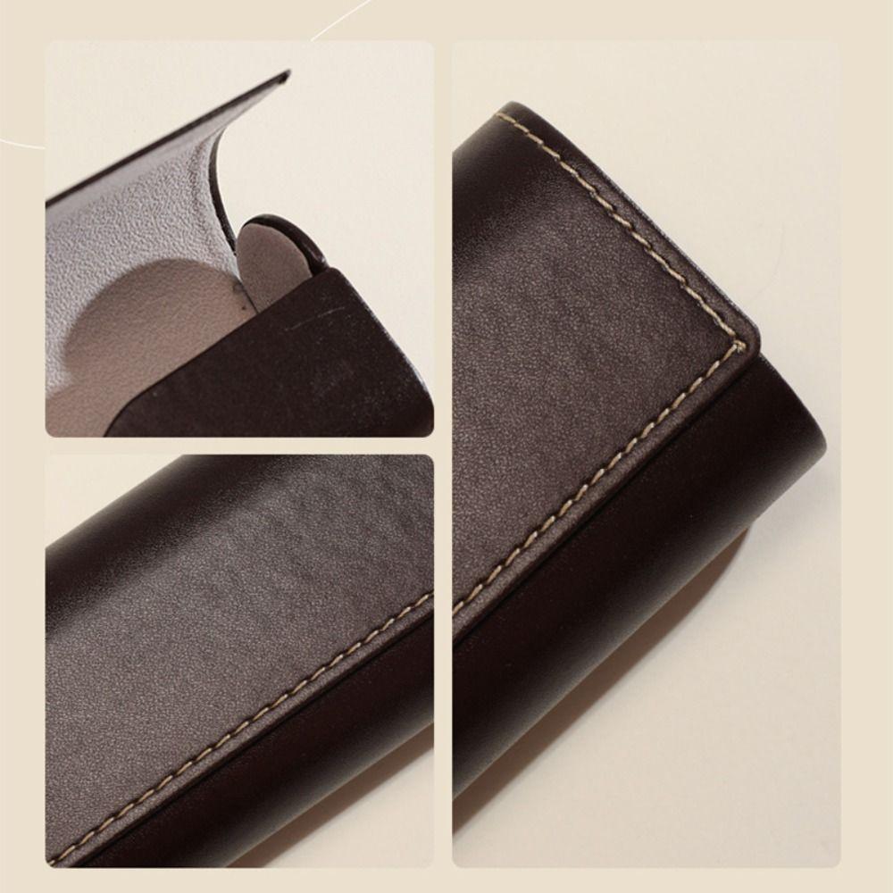 Кожаный ПУ Футляр для Очков Большой Вместимости Коробка для Хранения Очков Простая Сумка для Очков Студенты