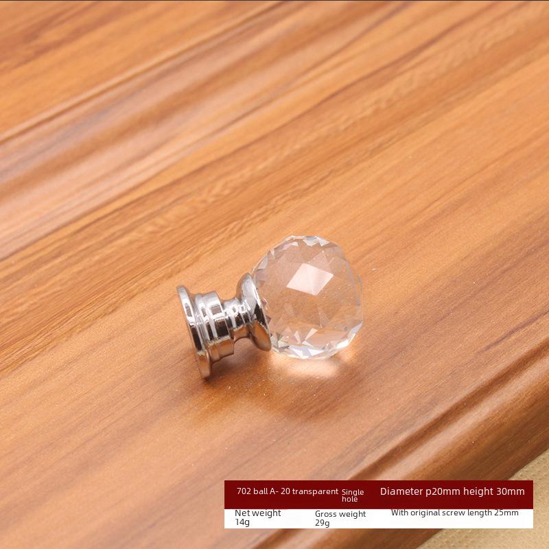 12 мм акриловая хрустальная и деревянная ручка для ящика с одним отверстием для шкатулки для драгоценностей