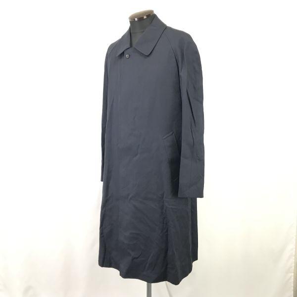 Lanvin Италия Смесь шелка и шерсти Пальто-стенка R48-45 L-XL Темно-синий(ИСПОЛЬЗОВАЛ)