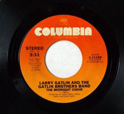 7-дюймовая пластинка LARRY GATLIN & THE GATLIN BROTHERS - The Midnight Choir 111169 Columbia 1979 US Фолк Б/У