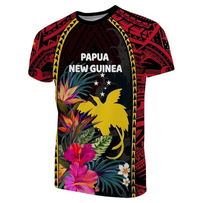 Папуа-Новая Гвинея Флаг Карта Графические Футболки PNG Национальный Герб Футболка Для Мужчин