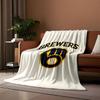 Milwaukee Brewers Logo Blanket print blanket soft and cozy perfect for the living room bed sofa or a nap,gift