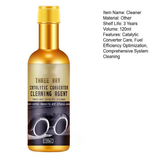 Catalytic Converter Cleaner 120ml Fuel Efficiency Enhancer Fuel And Exhaust System Cleaner Oil Additive Exhaust Pipe Carbon Removal Engine Cleaner