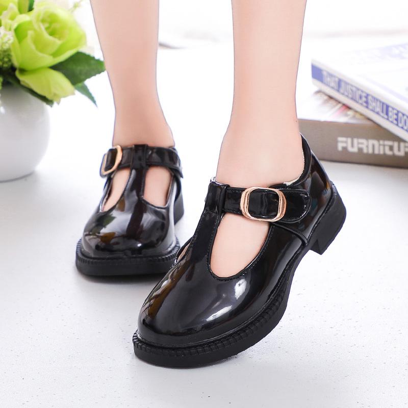 Children's Girls Princess Leather Flats - Soft Sole Spring/Autumn 2026 Student Performance Shoes