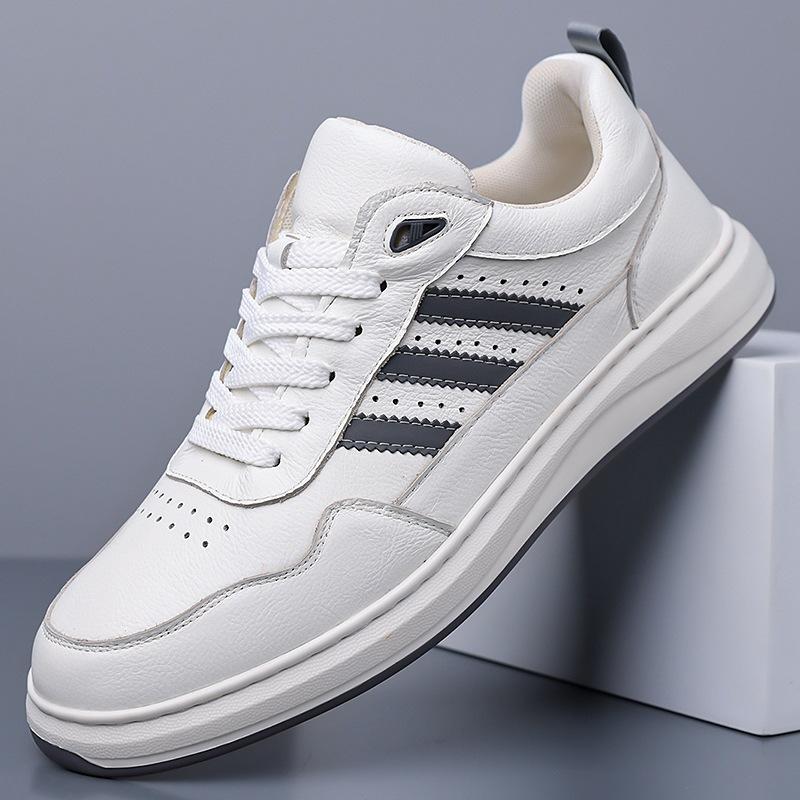 Leather board shoes spring and autumn low-top leather flat-soled retro skateboard shoes sports shoes classic casual shoes 2026